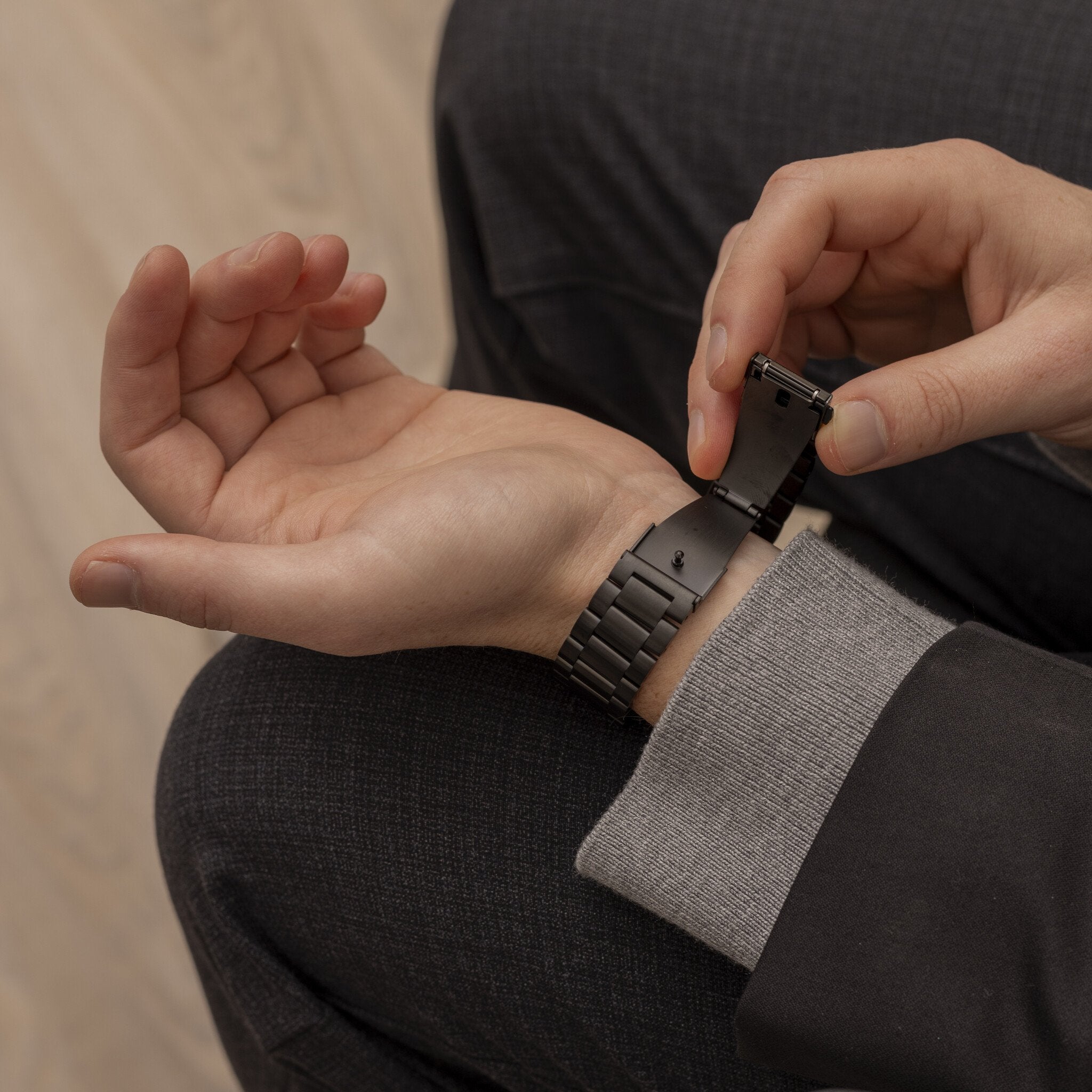 Samsung Galaxy Watch FE Stahlarmband (Schwarz)