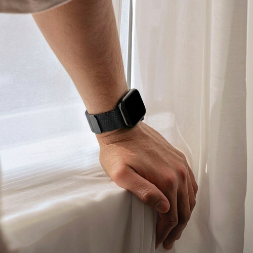 Apple Watch Armband Milanese (Schwarz)