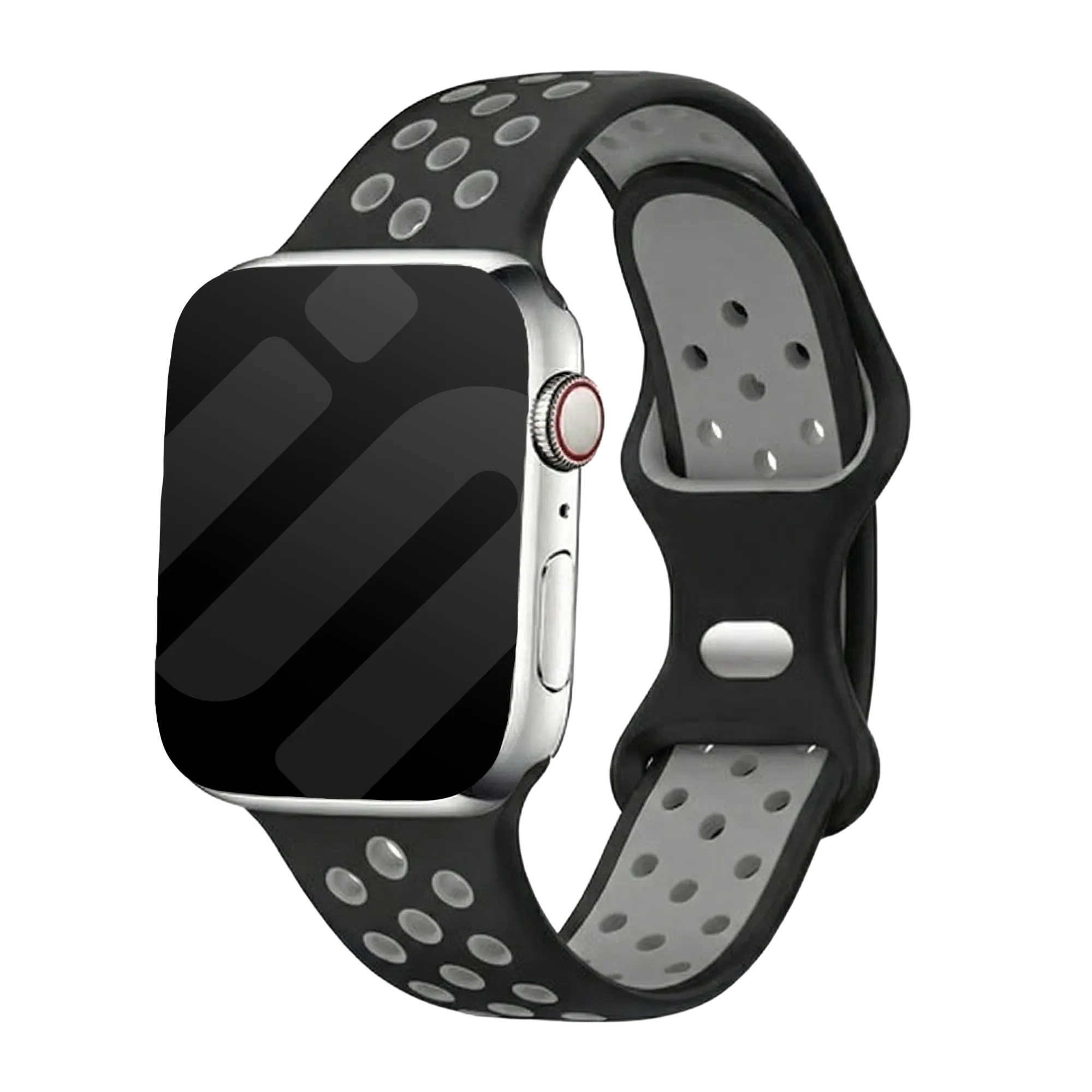 Apple Watch Armband Sport (Schwarz/Grau)