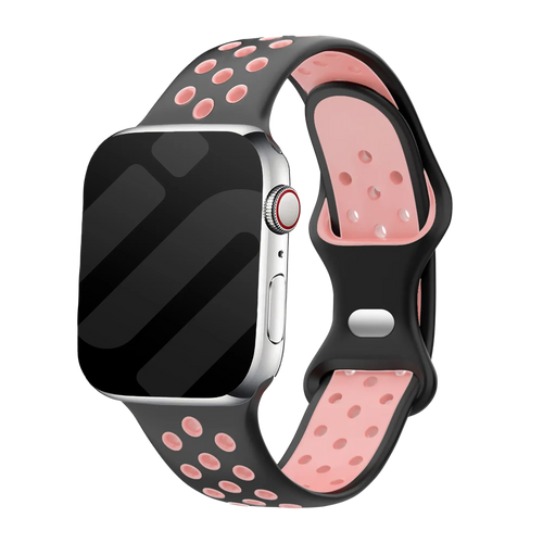 Apple Watch Sportarmband (Schwarz/Rosa)