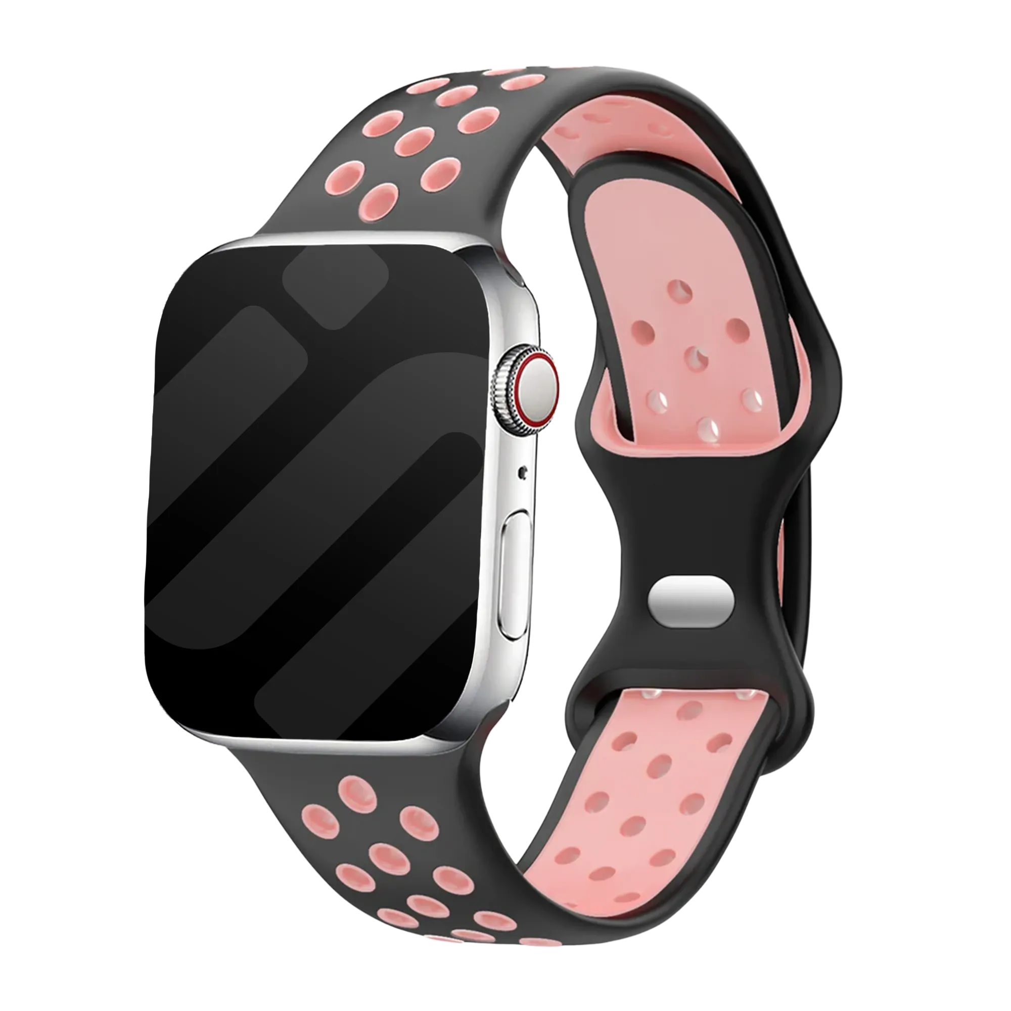 Apple Watch Sportarmband (Schwarz/Rosa)