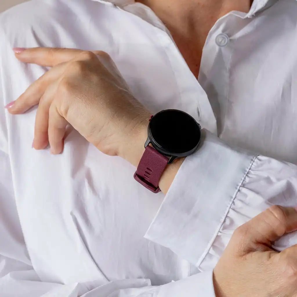 Polar Grit X2 Pro Luxuriöses Silikonarmband (Weinrot)