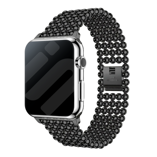 Apple Watch Stahlperlenarmband (Schwarz)