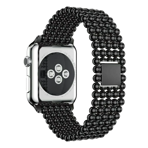 Apple Watch Stahlperlenarmband (Schwarz)