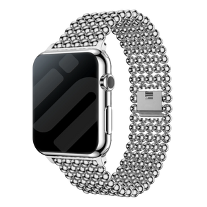 Apple Watch Stahlperlenarmband (Silber)