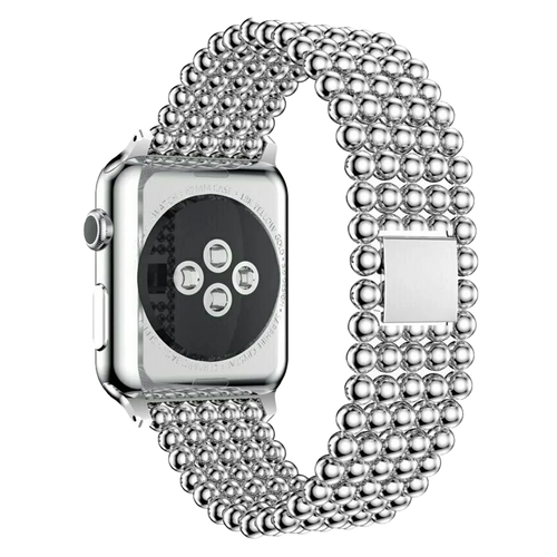 Apple Watch Stahlperlenarmband (Silber)