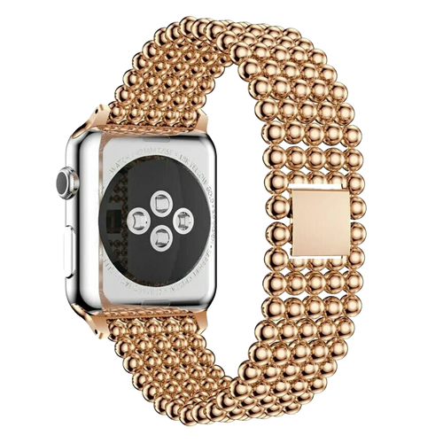 Apple Watch Stahlperlenarmband (Roségold)