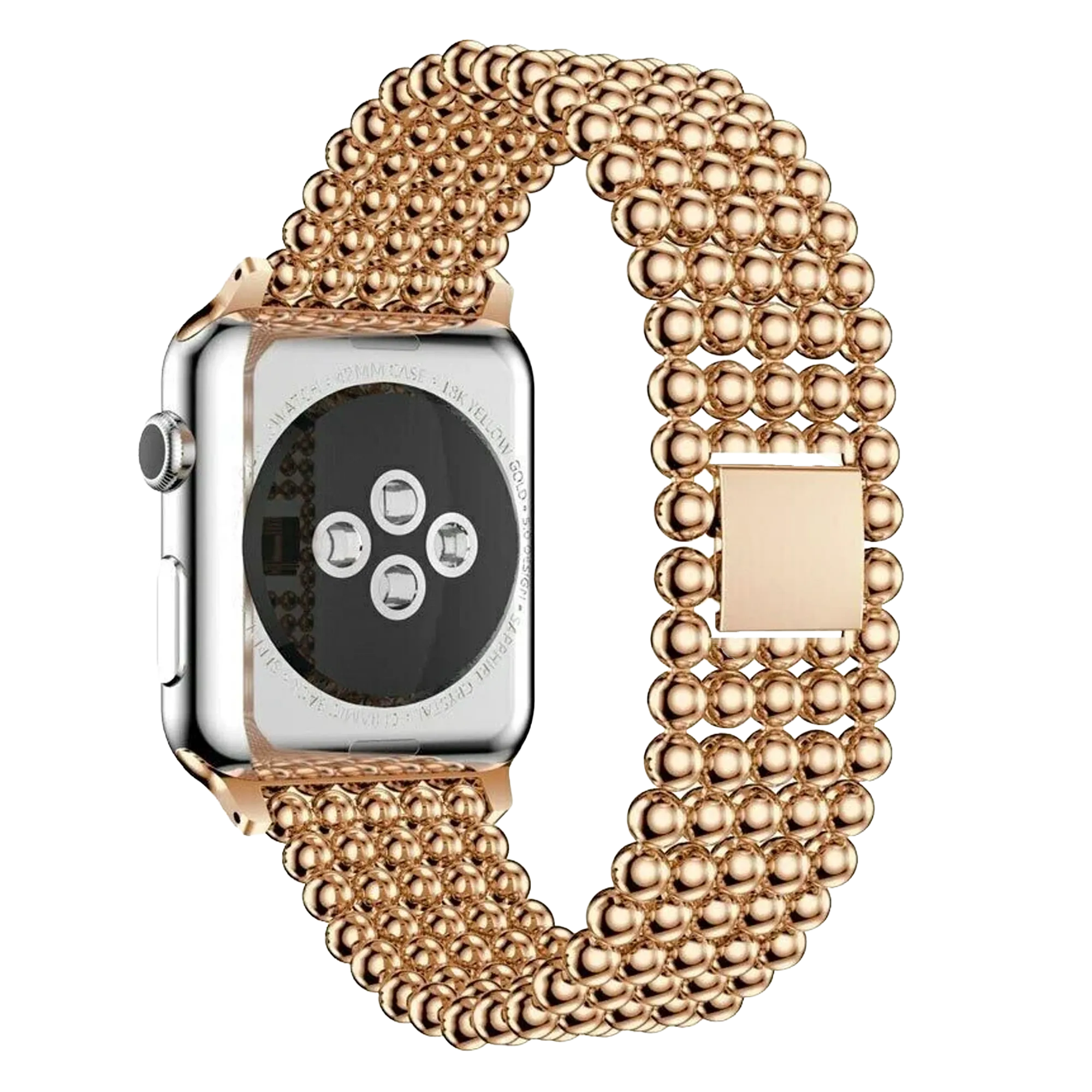 Apple Watch Stahlperlenarmband (Roségold)