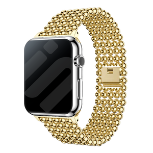 Apple Watch Stahlperlenarmband (Gold)