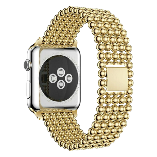 Apple Watch Stahlperlenarmband (Gold)