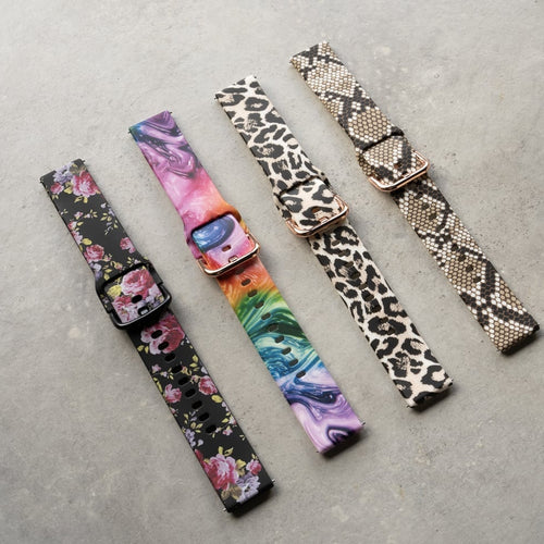 Uhrenarmband 20mm Silikon - Schnellverschluss (Snake)