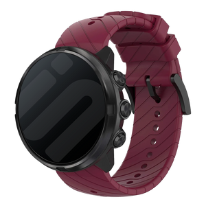 Suunto 9 (Baro) Silikonarmband (Weinrot)