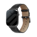 Apple Watch Lederarmband mit Krokoprägung (Schwarz)