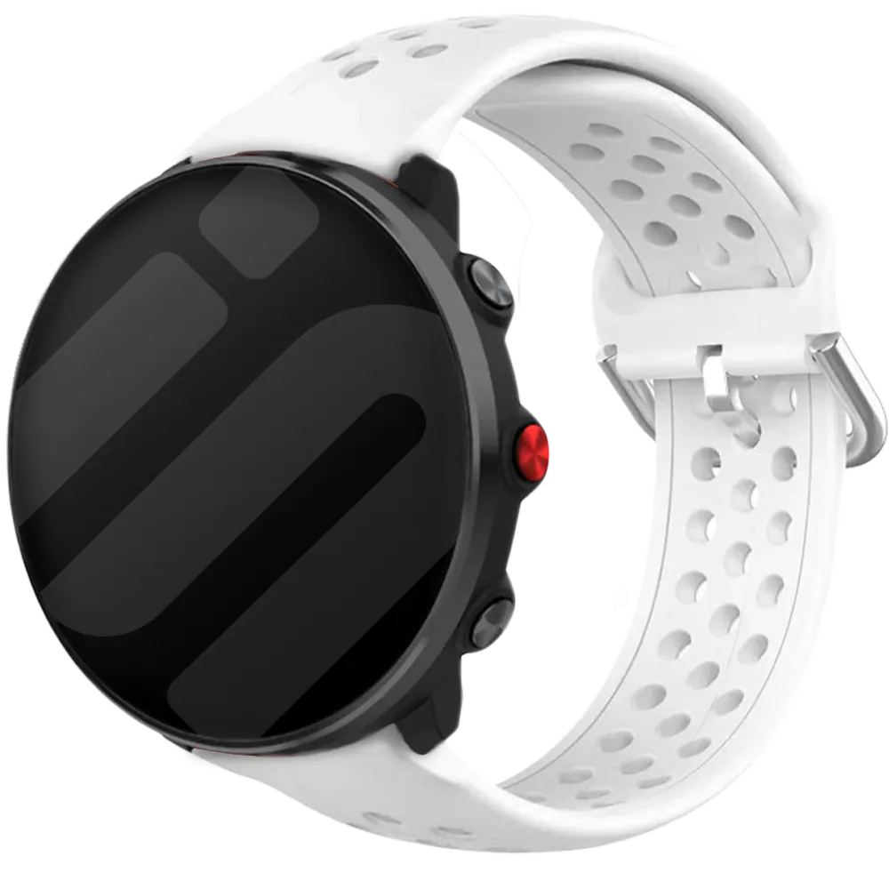 Polar Vantage M Silikonarmband mit Löchern (Weiß)