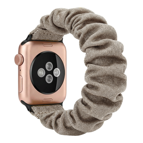 Apple Watch Scrunchie Armband (Glänzendes Beige)