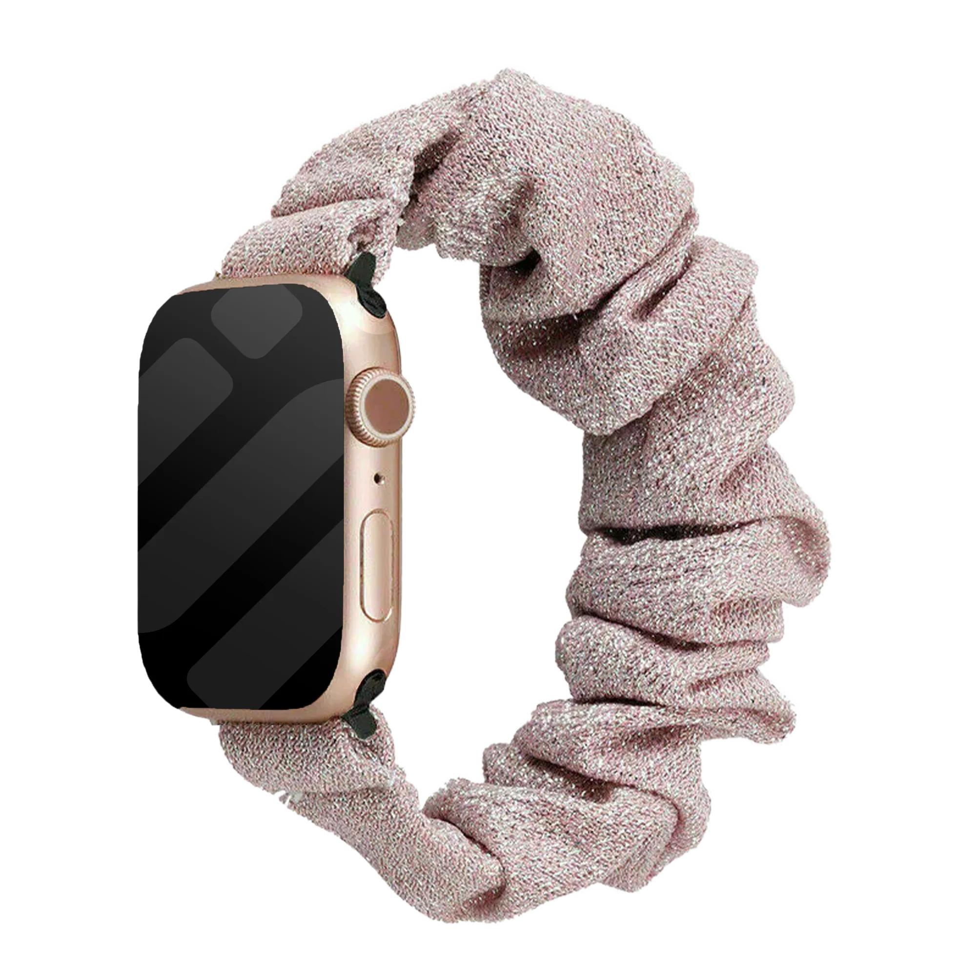 Apple Watch Scrunchie Strap (Shiny Pink)