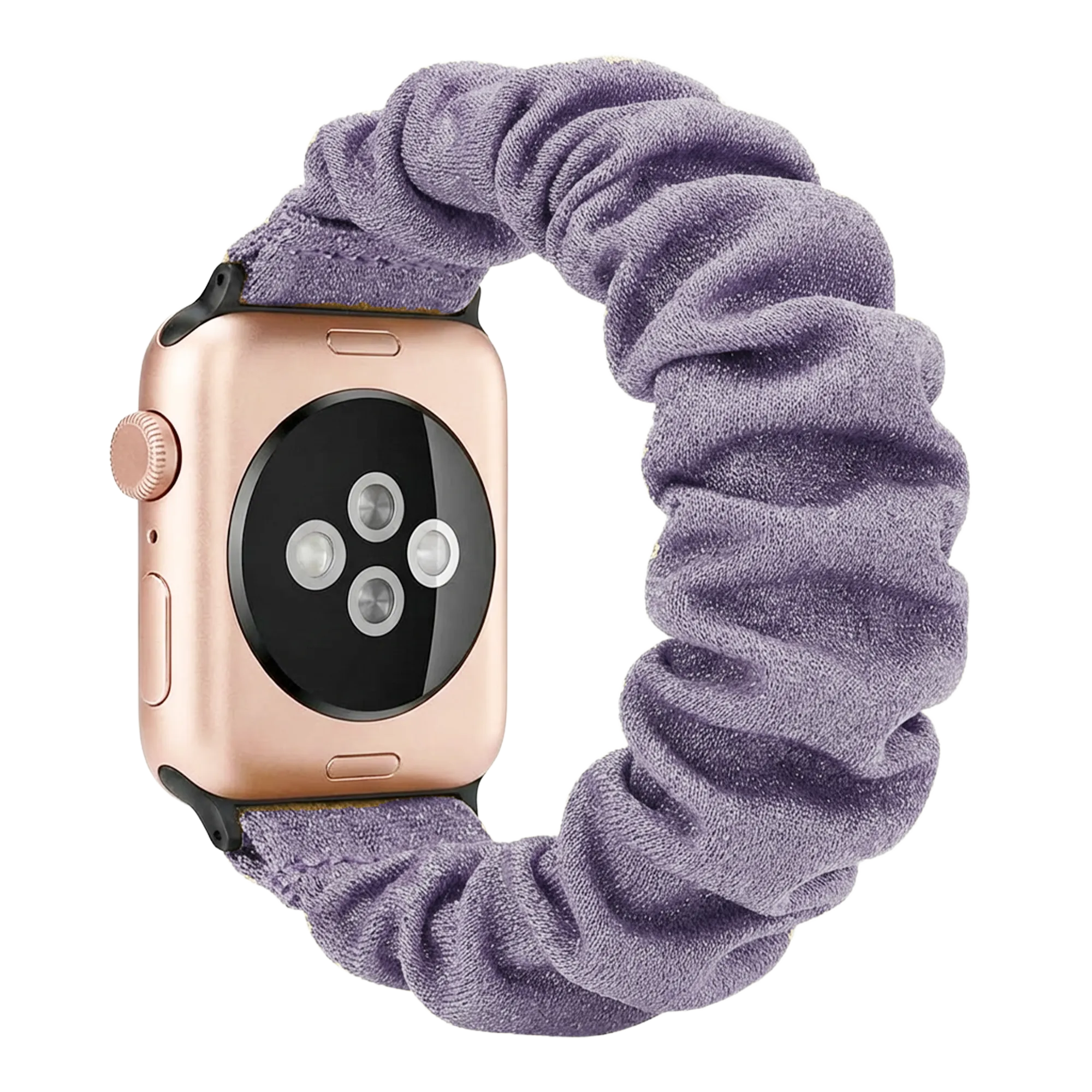 Apple Watch Scrunchie Armband (Glänzendes Lila)