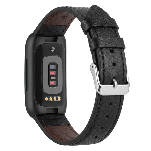 Fitbit Inspire 3 Lederarmband (Schwarz)
