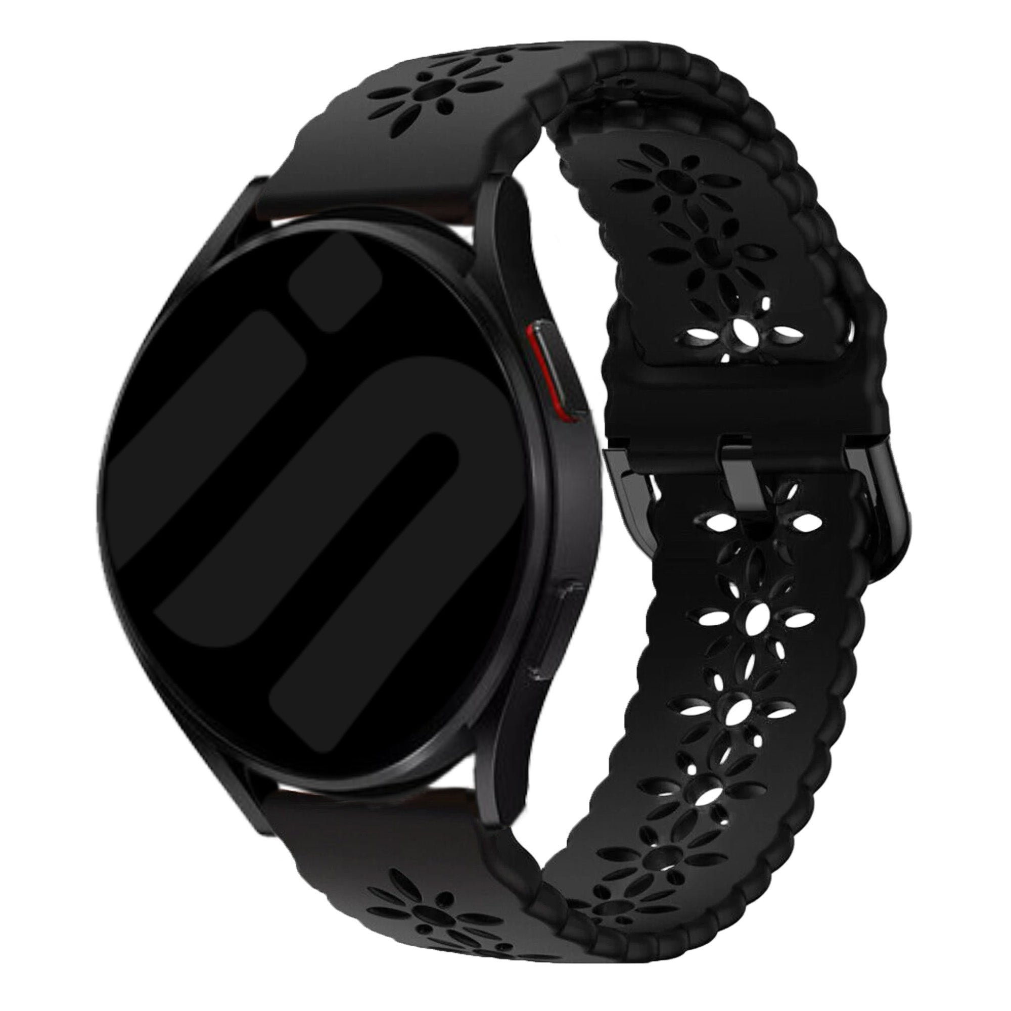 Coros Pace 2 Patterned Silicone Strap (Black)
