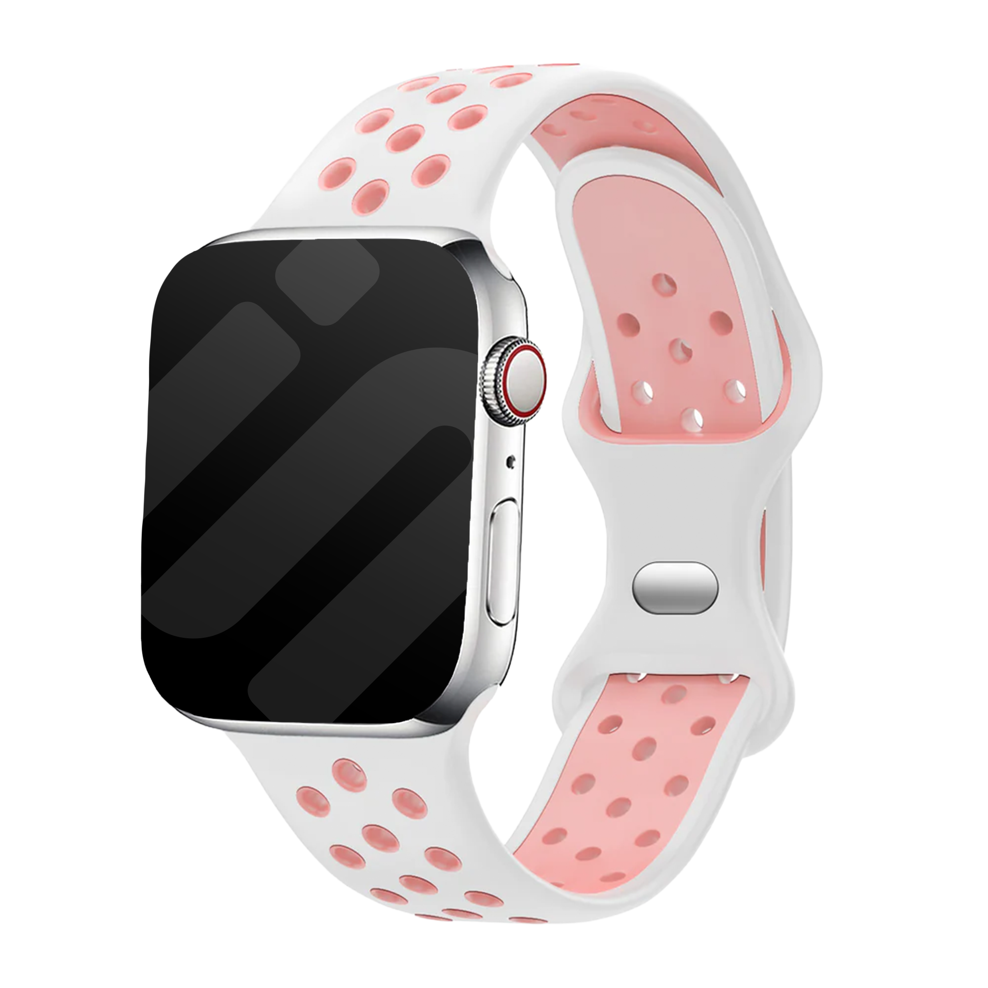 Apple Watch Sport Strap Classic (White/Pink)