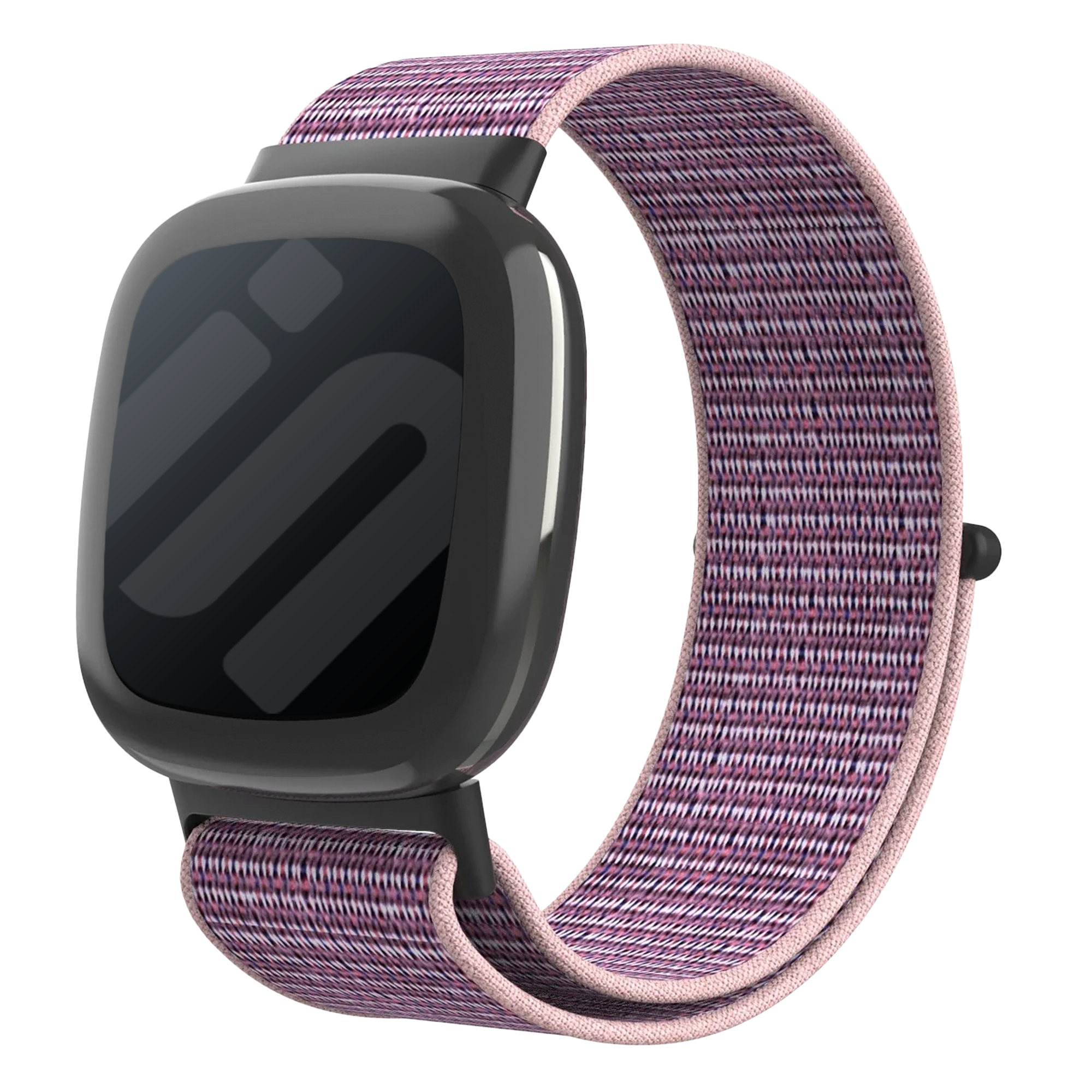 Fitbit Sense 2 Nylonarmband (Pink/Lila)