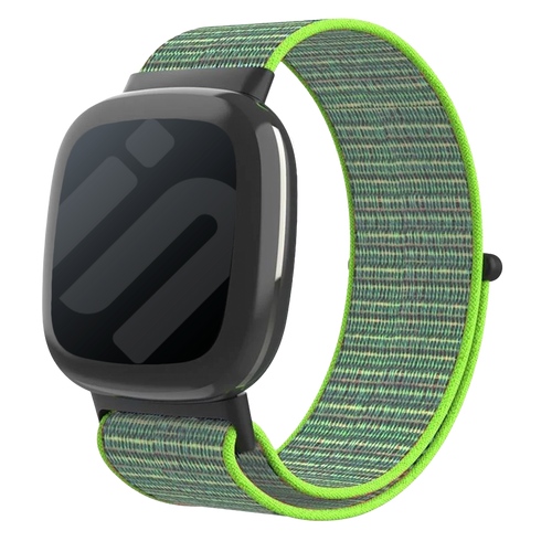 Fitbit Versa 4 Nylonarmband (Limettengrünngrün)
