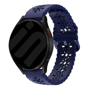 Withings ScanWatch Nova Patterned Silicone Strap (Dark Blue)