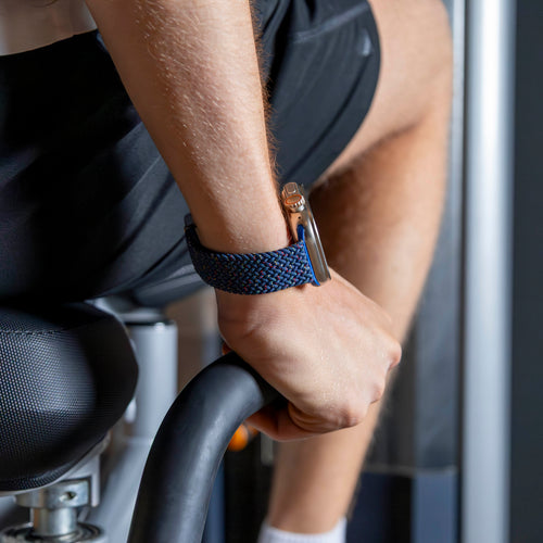 Apple Watch geflochtenes Armband (Grau-Blau mischen)