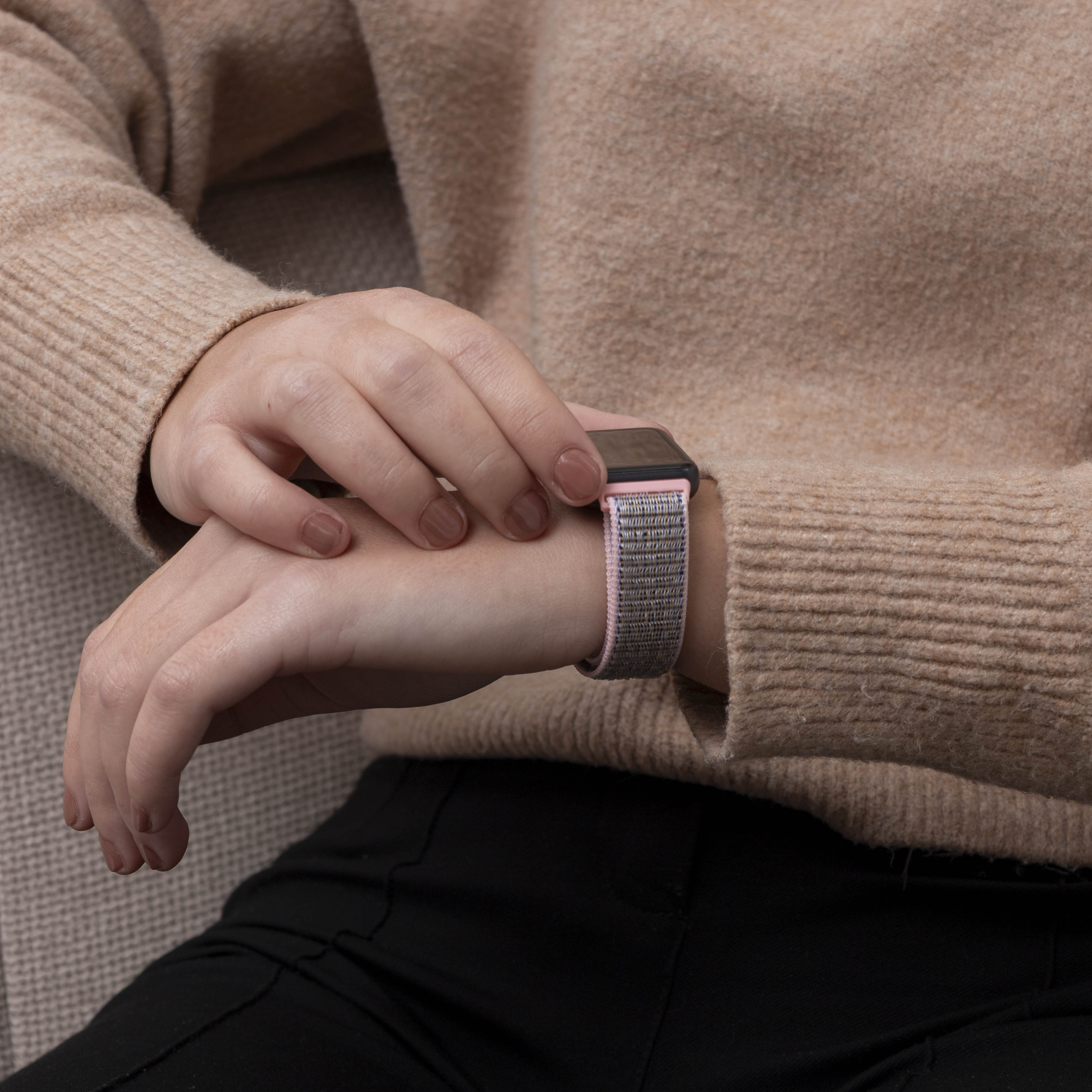 Huawei Band 9 Nylonarmband (Rosa)