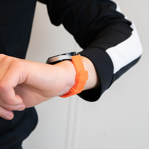 Bandz Pebble Round 2 - 20mm Silicone Strap 'Deluxe' (Orange)
