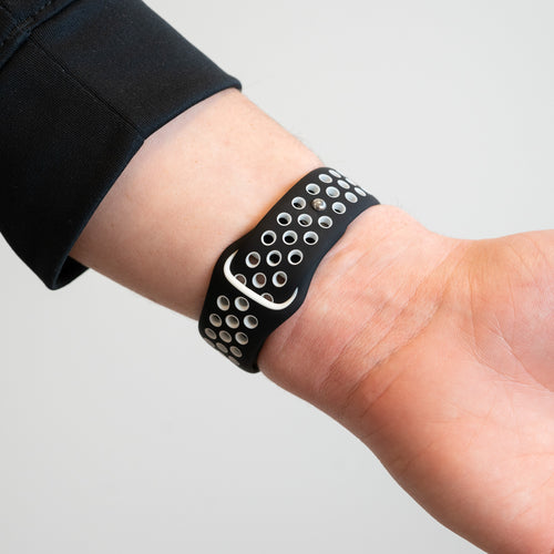 Bandz Pebble Round 2 - 20mm Sport Strap 'Deluxe' (Black/White)