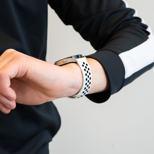 Bandz Pebble Round 2 - 20mm Sport Strap 'Deluxe' (White/Black)