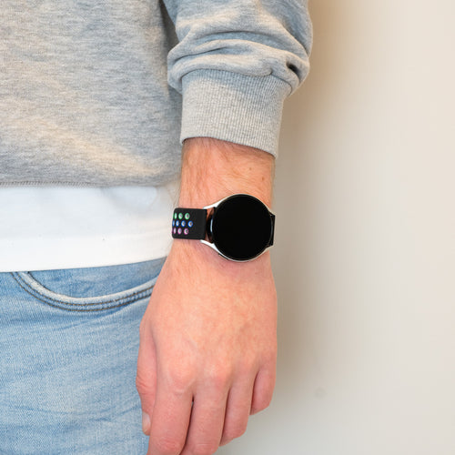 Bandz ICE Smart 3.0 Rectangular 1.78 Sport Strap 'Deluxe' (Black/Rainbow)