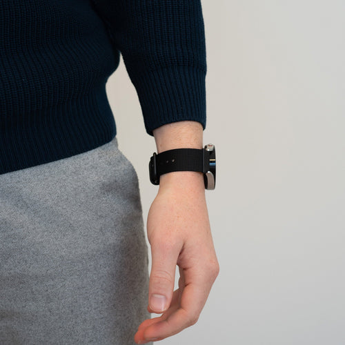 Bandz Suunto Race (S) Nylonarmband mit Schnalle (Schwarz)