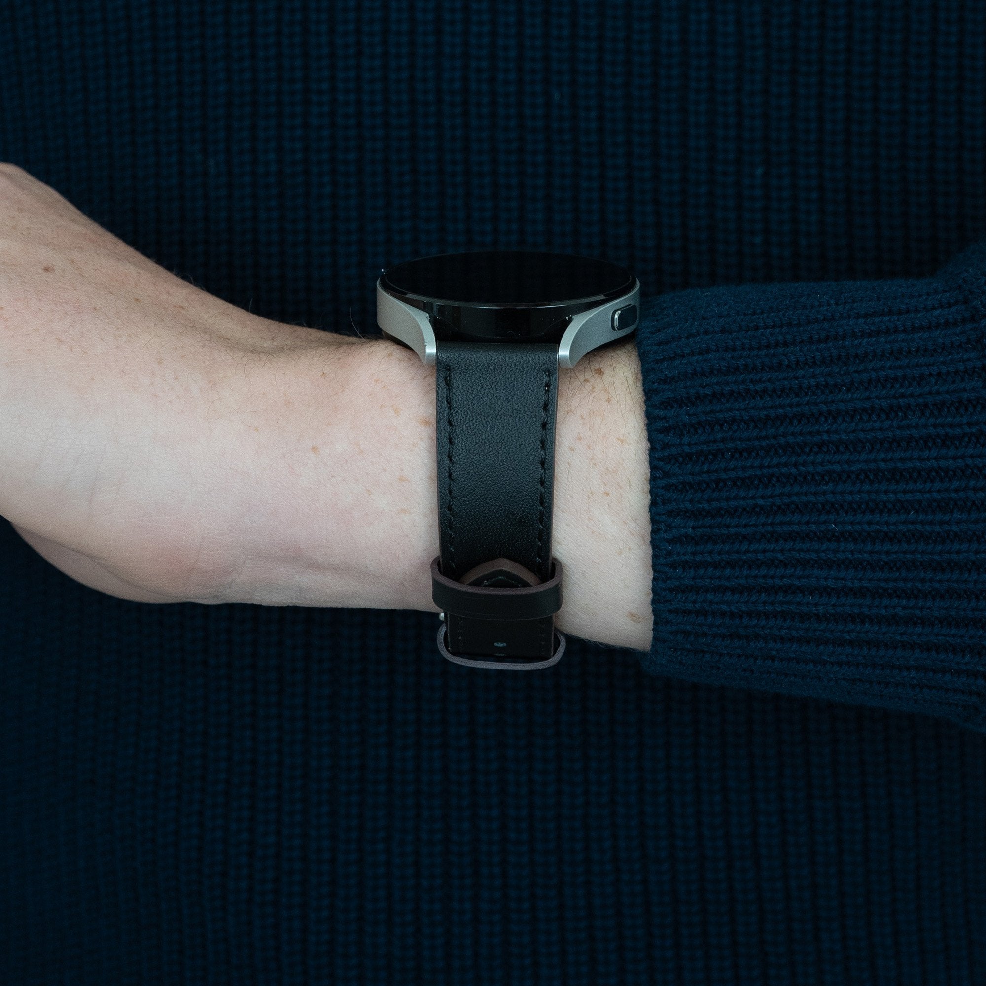 Bandz Amazfit GTS 2 Lederarmband 'Deluxe' (Schwarz)