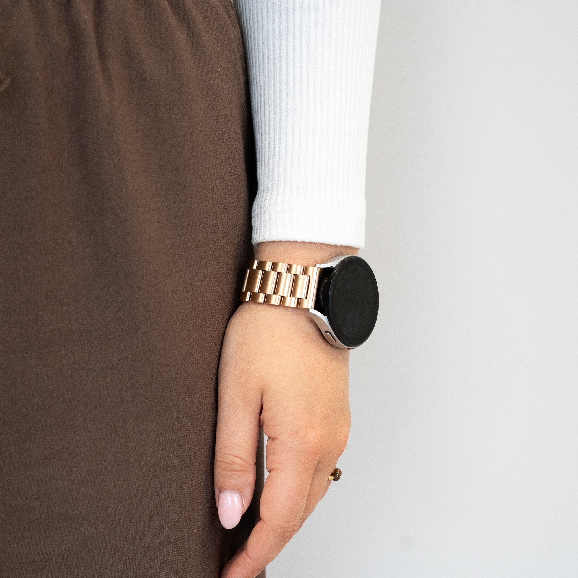 Bandz Garmin Vivomove HR Stahlarmband 'Classic' (Roségold)