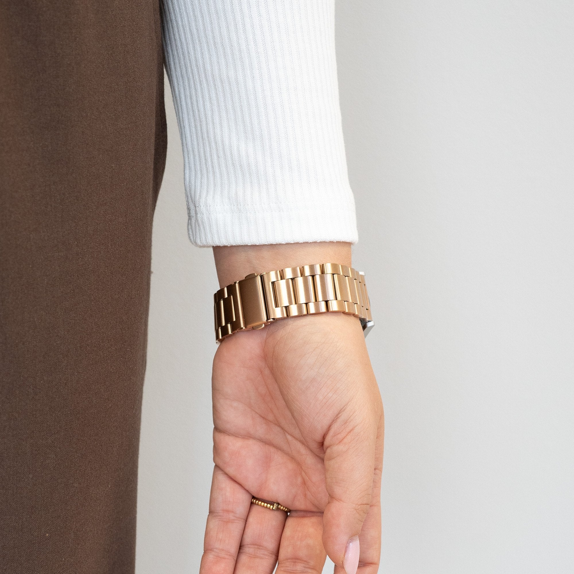 Bandz Garmin Vivomove HR Stahlarmband 'Classic' (Roségold)