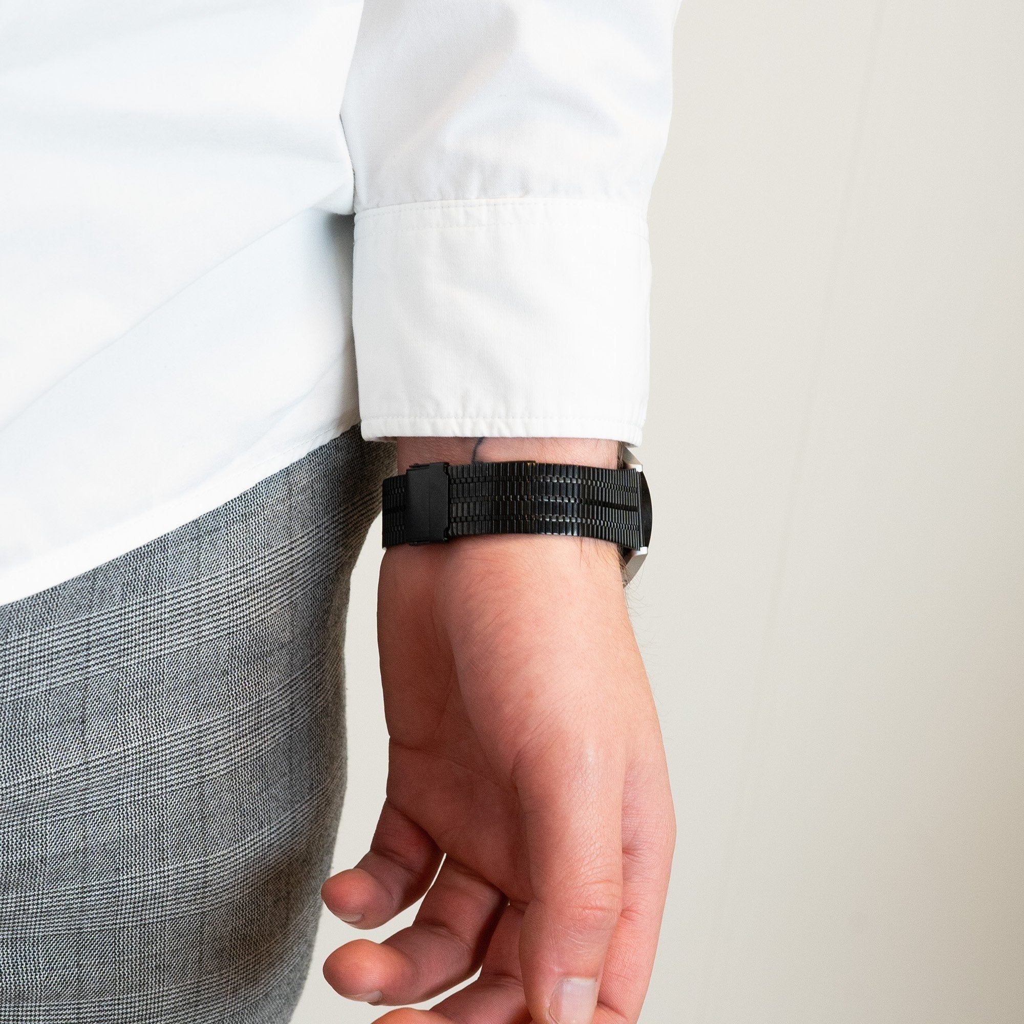 Bandz Suunto 5 Peak verstellbares Stahlarmband (Schwarz)