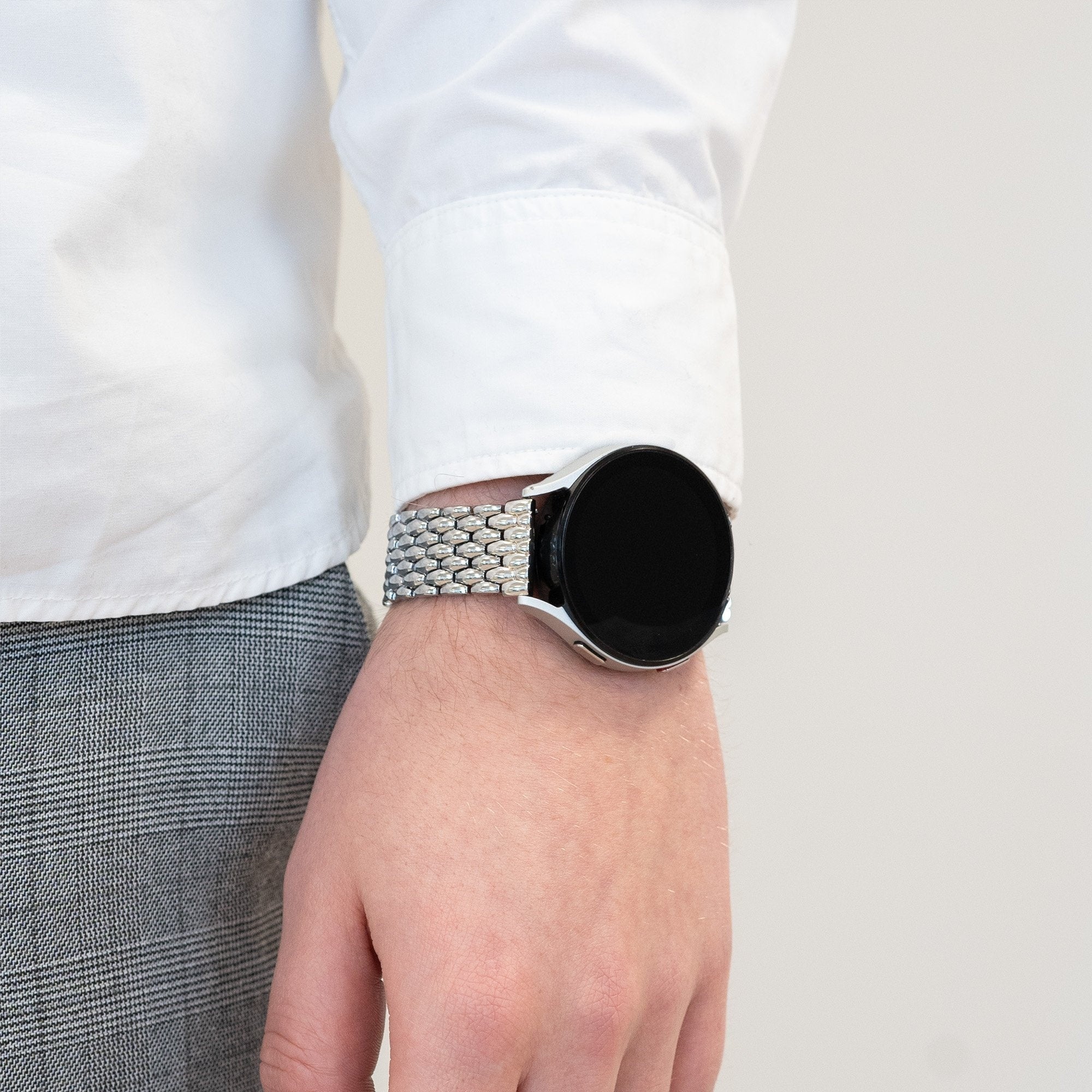 Bandz Coros Apex 42mm Stahlarmband 'Dragon' (Silber)