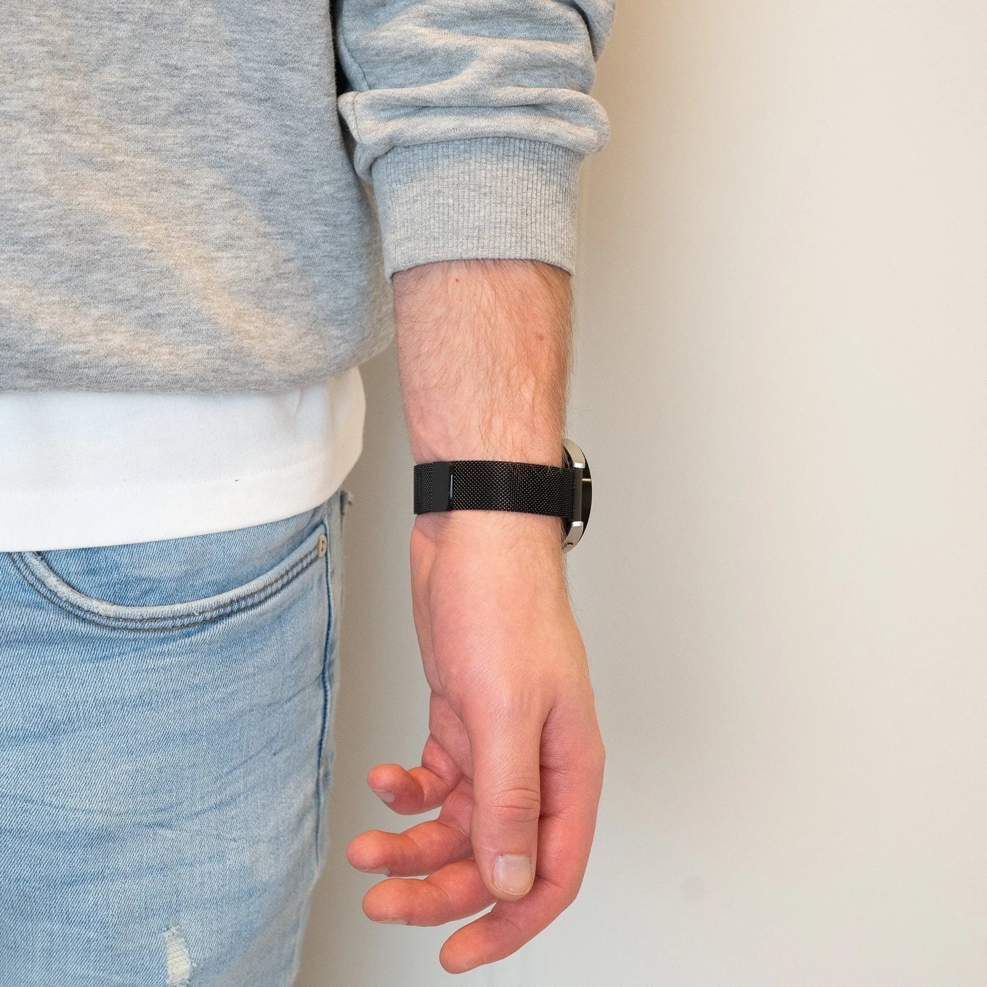 Bandz Oppo Watch X2 Milanese Loop Armband (Schwarz)