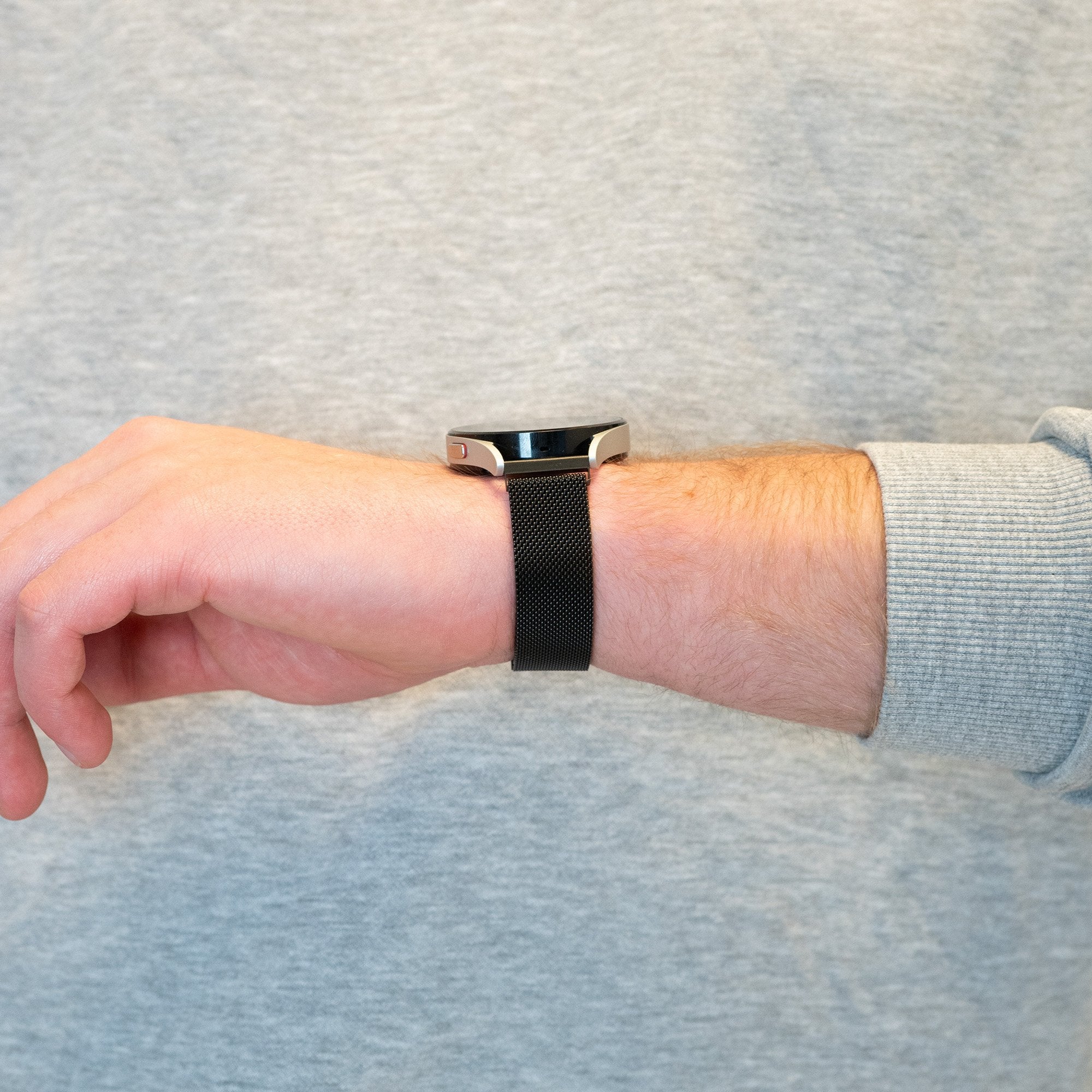 Bandz Garmin Vivomove Style Milanese Loop Armband (Schwarz)