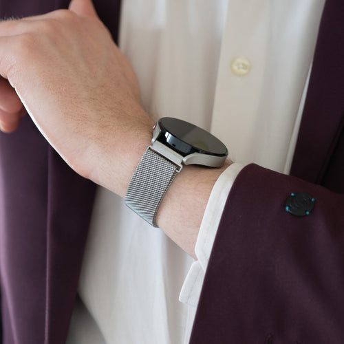 Bandz Amazfit GTR Mini Milanese Loop Armband (Silber)