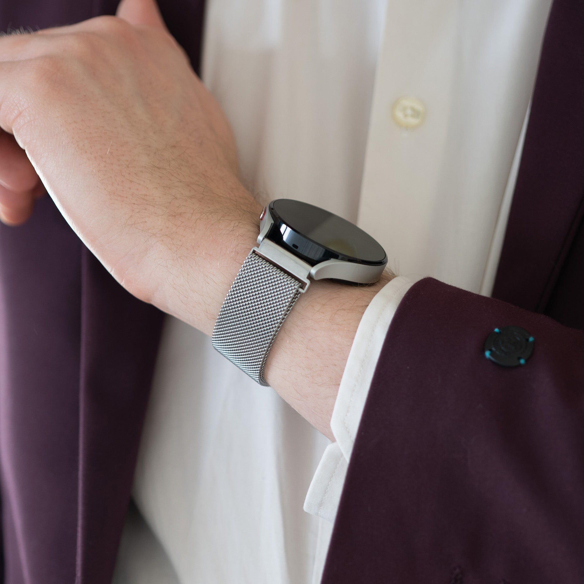 Bandz CMF Watch Pro 3 Milanese Loop Strap (Silver)