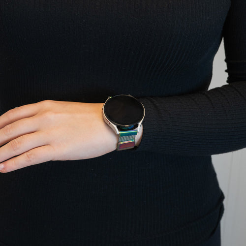 Bandz Garmin Vivoactive 6 Milanese Loop Strap (Rainbow)