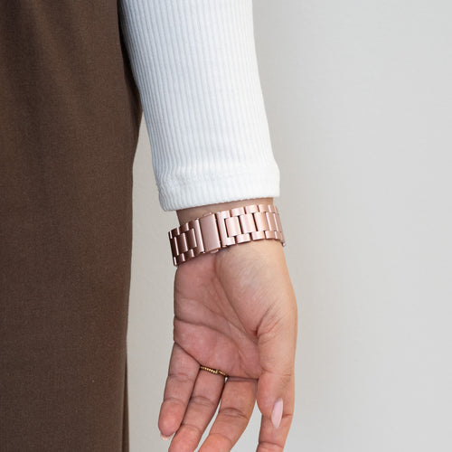 Bandz Samsung Galaxy Watch 4 - 44mm Steel Strap 'Classic' (Pink)