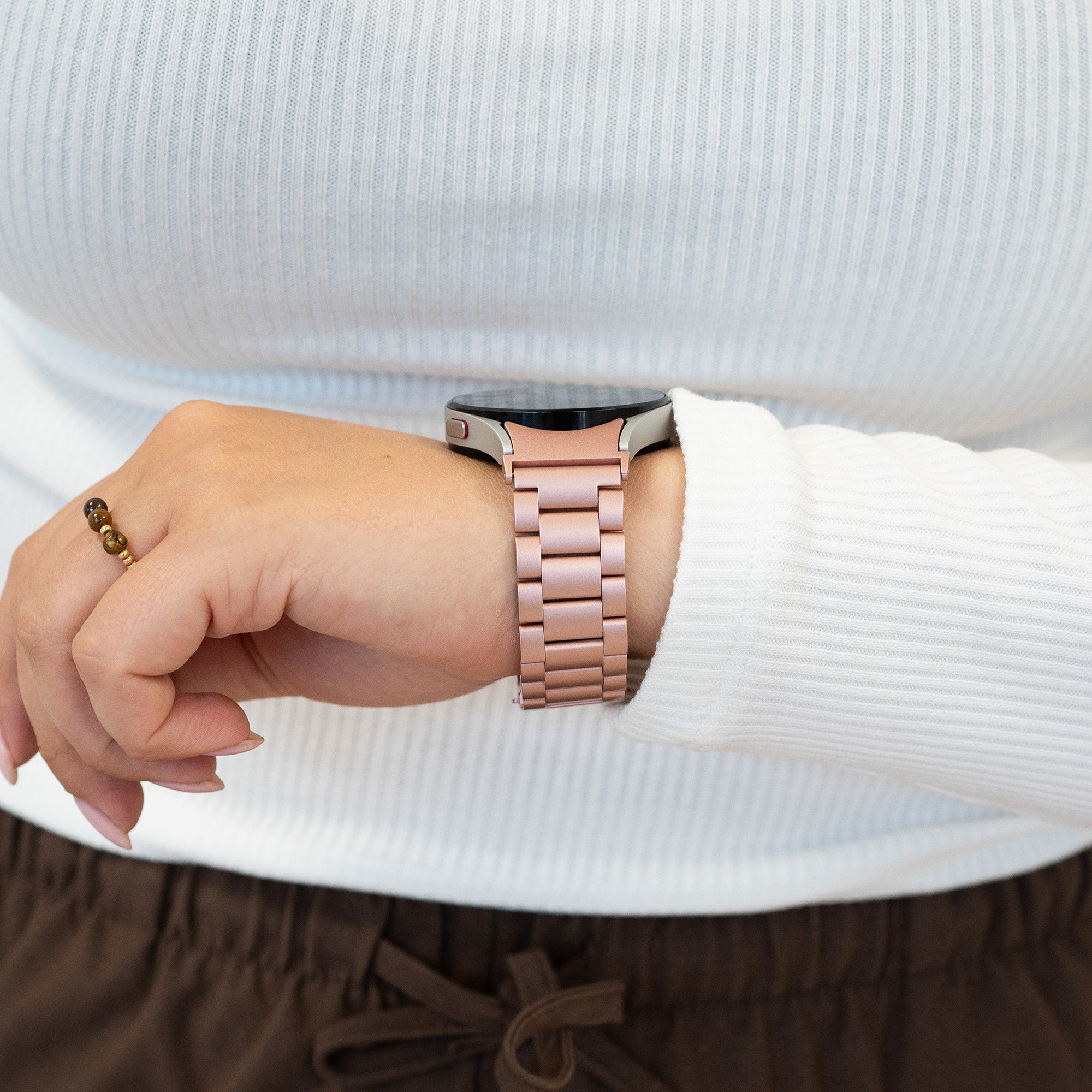 Bandz Samsung Galaxy Watch 6 - 40mm klassisches Stahlarmband (Rosa)