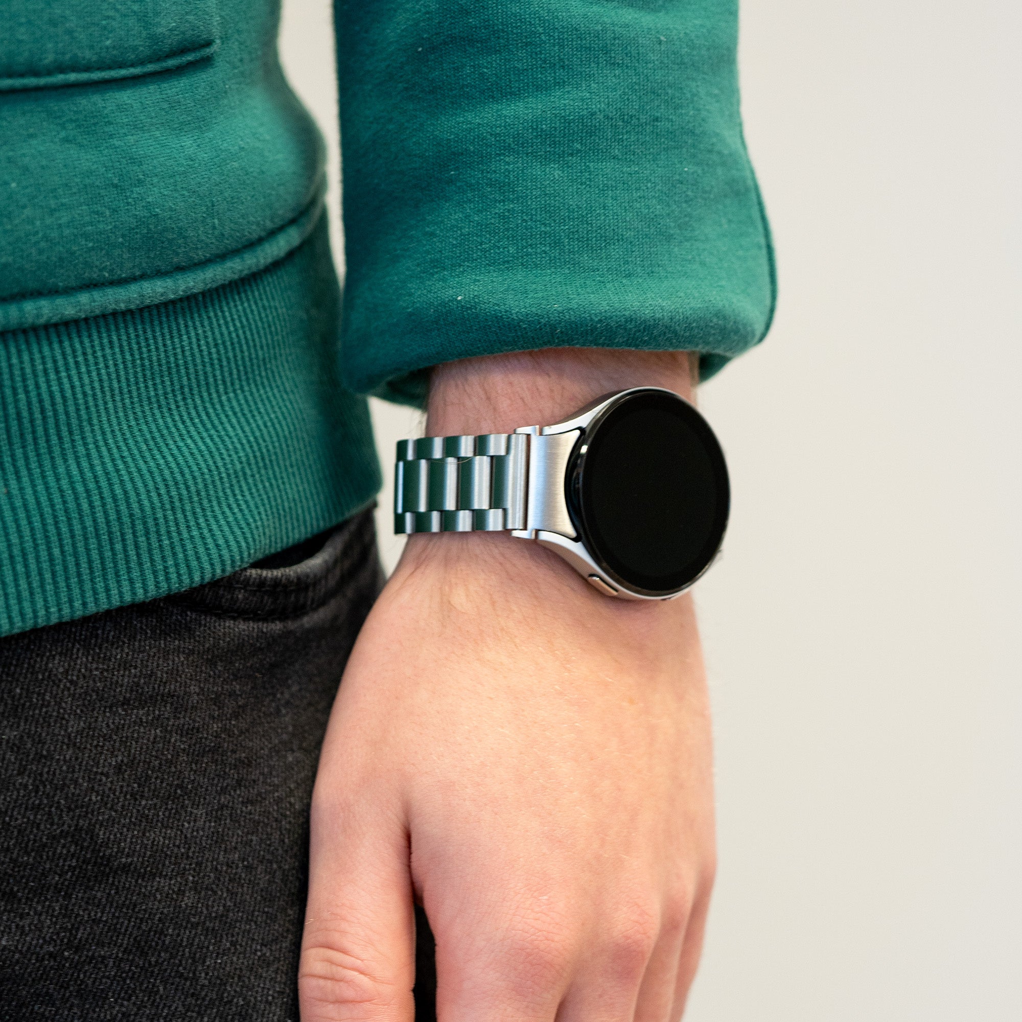 Bandz Samsung Galaxy Watch 6 Classic 47mm klassisches Stahlarmband (Silber)