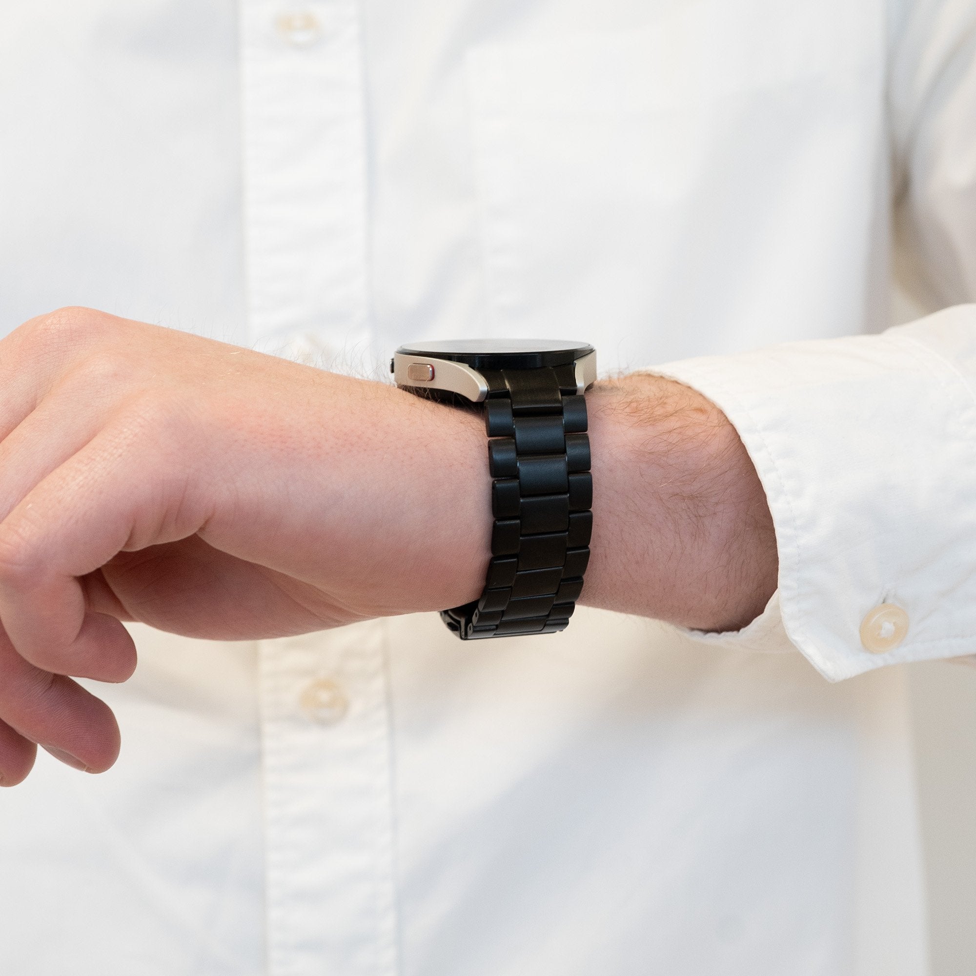 Bandz Samsung Galaxy Watch 6 - 40mm Titan-Gliederarmband (Schwarz)