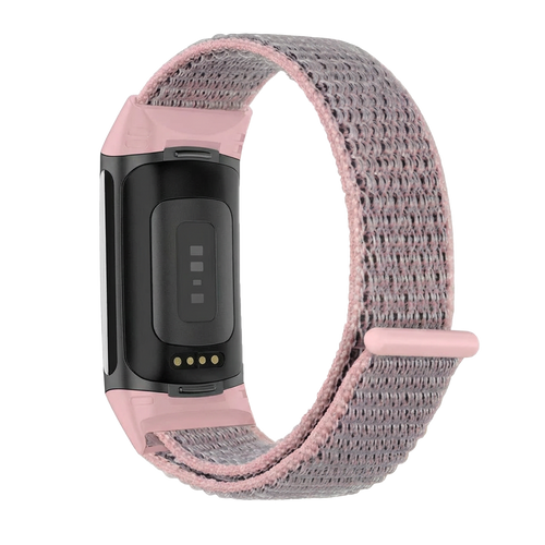 Fitbit Charge 5 Nylonarmband (Rosa)