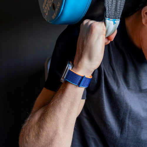 Bandz Apple Watch Ultra Nylonarmband 'Classic' (Blau Mix)